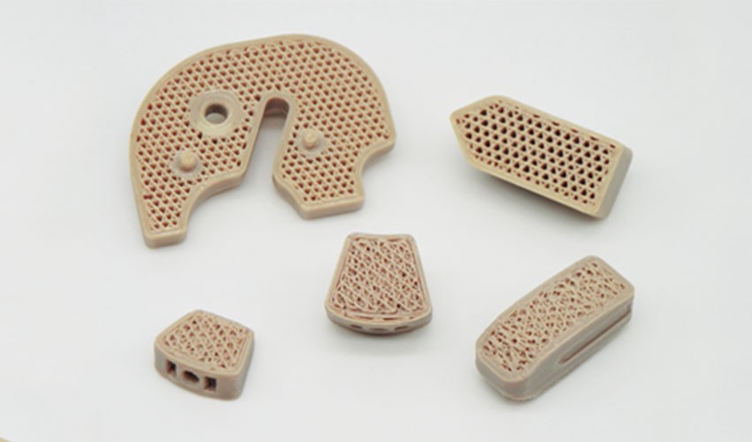 Some 3D printed implant to make bones growing support.