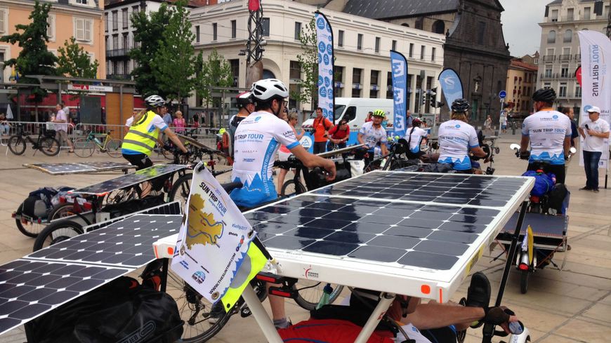 Exemples de vélos solaires pendant le Sun Trip Tour 2017. Source : Lauriane Havard pour Radio France.