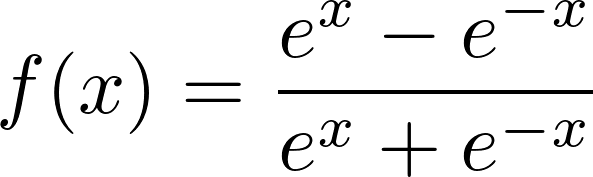 formule mathématique de la tangente hyperbolique